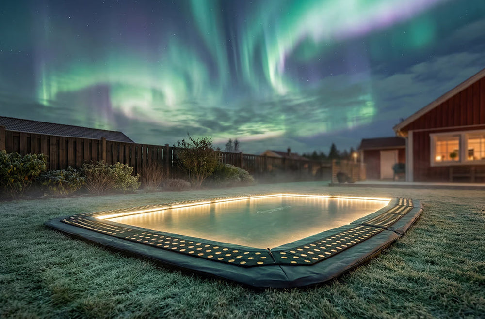Why illuminated trampolines are this summer's must-have garden feature